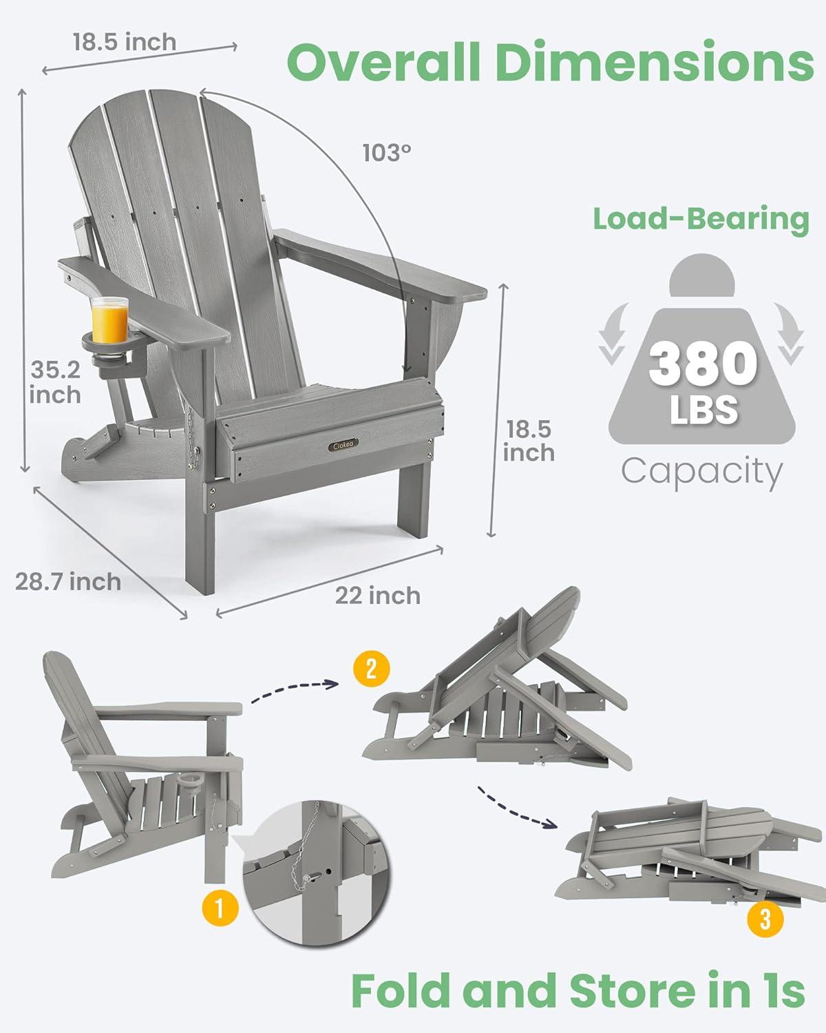 Our Take on the Ciokea Folding Adirondack Chair: Comfort Meets Durability